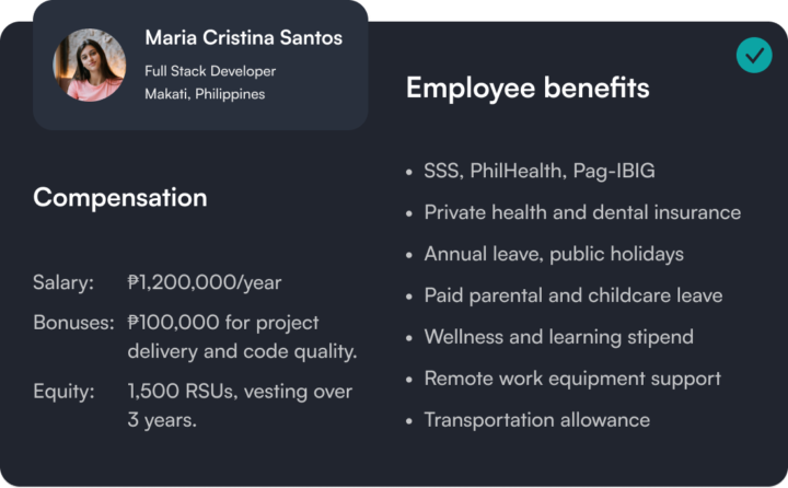 Here is what our Employer of Record offers